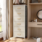Commode verticale à 6 tiroirs avec plateau en bois Crestlive Products