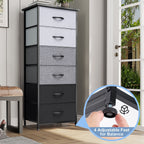 Commode verticale à 6 tiroirs avec plateau en bois Crestlive Products