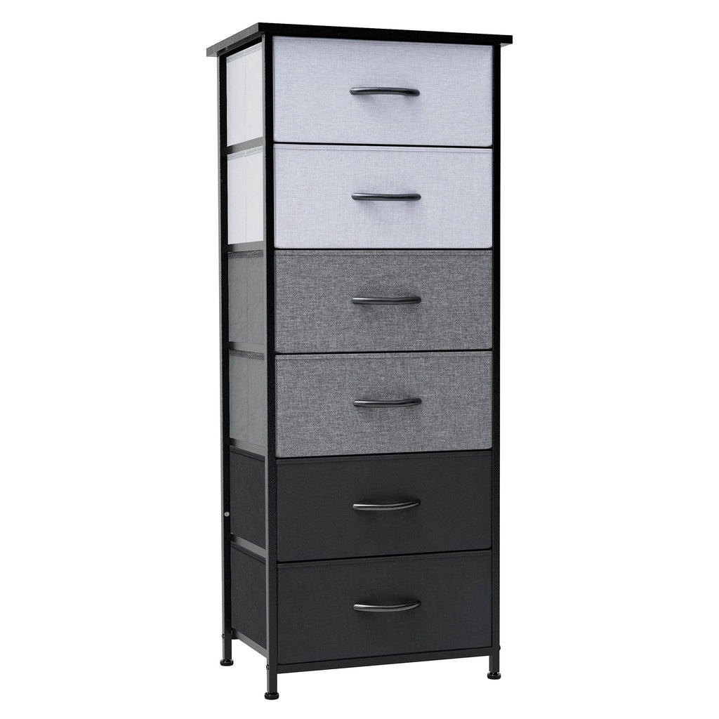 Commode verticale à 6 tiroirs avec plateau en bois Crestlive Products