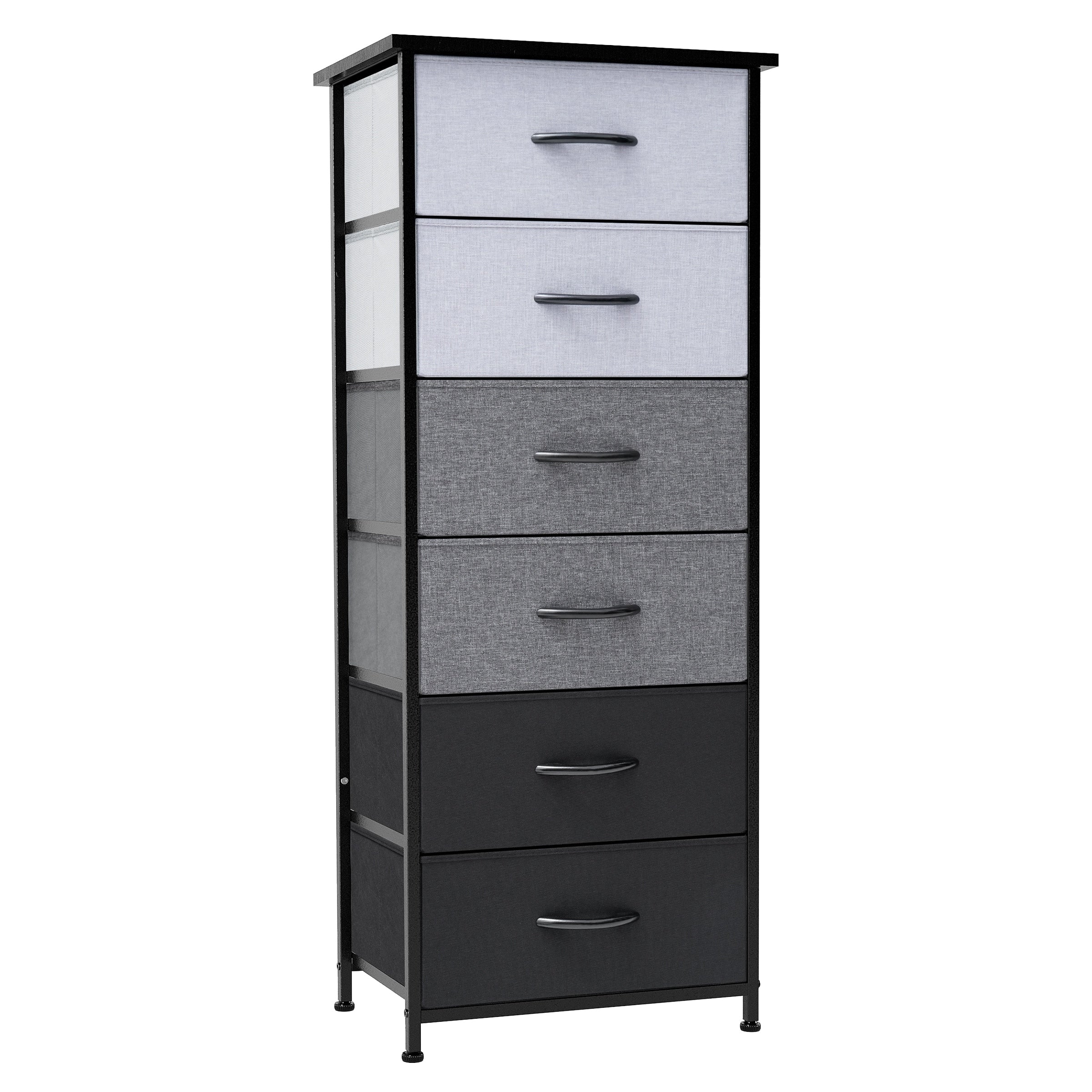 Commode verticale à 6 tiroirs avec plateau en bois Crestlive Products