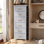 Commode verticale à 6 tiroirs avec plateau en bois Crestlive Products