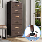 Commode verticale à 6 tiroirs avec plateau en bois Crestlive Products