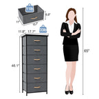Commode verticale à 6 tiroirs avec plateau en bois Crestlive Products