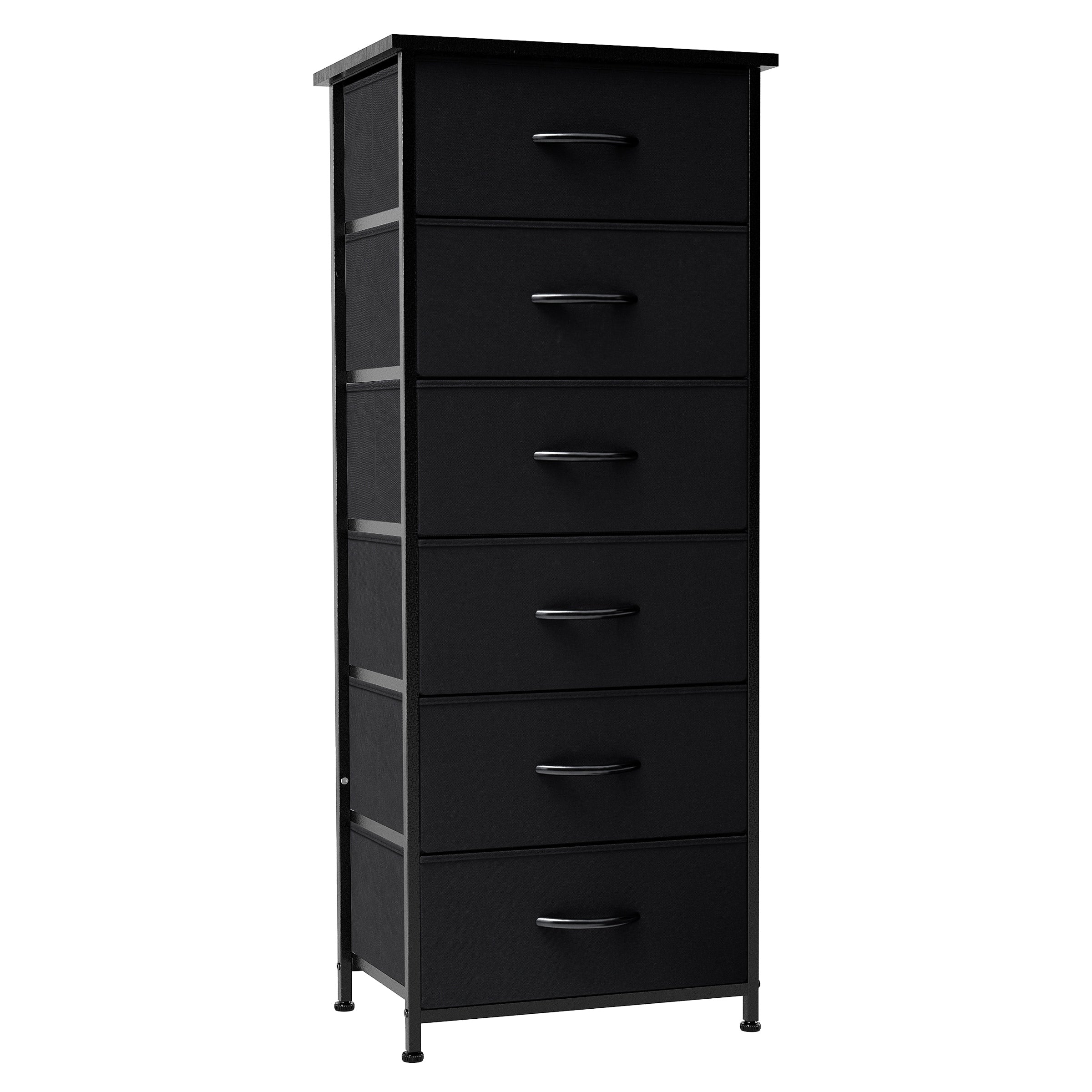 Commode verticale à 6 tiroirs avec plateau en bois Crestlive Products