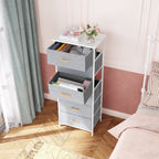 Commode verticale à 6 tiroirs avec plateau en bois Crestlive Products