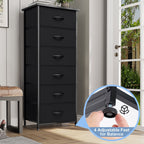 Commode verticale à 6 tiroirs avec plateau en bois Crestlive Products