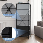 Commode verticale à 6 tiroirs avec plateau en bois Crestlive Products
