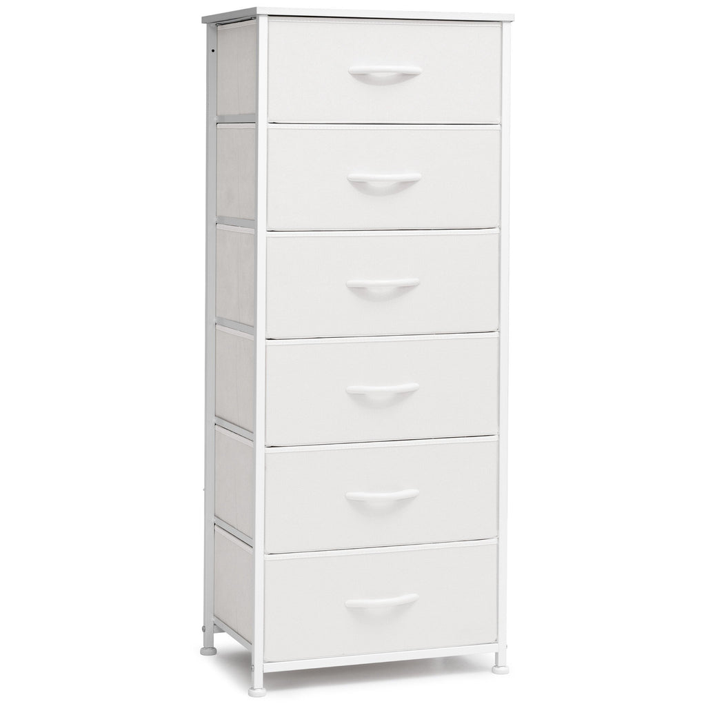 Commode verticale à 6 tiroirs avec plateau en bois Crestlive Products