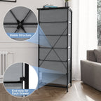 Commode verticale à 6 tiroirs avec plateau en bois Crestlive Products