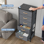 Commode verticale à 6 tiroirs avec plateau en bois Crestlive Products