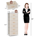 Commode verticale à 6 tiroirs avec plateau en bois Crestlive Products