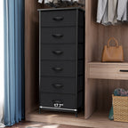 Commode verticale à 6 tiroirs avec plateau en bois Crestlive Products