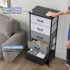Commode verticale à 6 tiroirs avec plateau en bois Crestlive Products