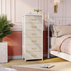 Commode verticale à 6 tiroirs avec plateau en bois Crestlive Products