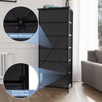 Commode verticale à 6 tiroirs avec plateau en bois Crestlive Products
