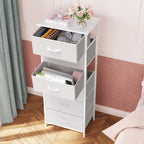 Commode verticale à 6 tiroirs avec plateau en bois Crestlive Products