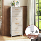 Commode verticale à 6 tiroirs avec plateau en bois Crestlive Products