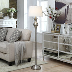 Lampadaire Murray 60 en métal argenté de la collection Crestview - 14 x 14 x 60,5