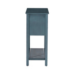 Console d'entrée en bois massif bleu antique Crestway