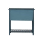 Console d'entrée en bois massif bleu antique Crestway