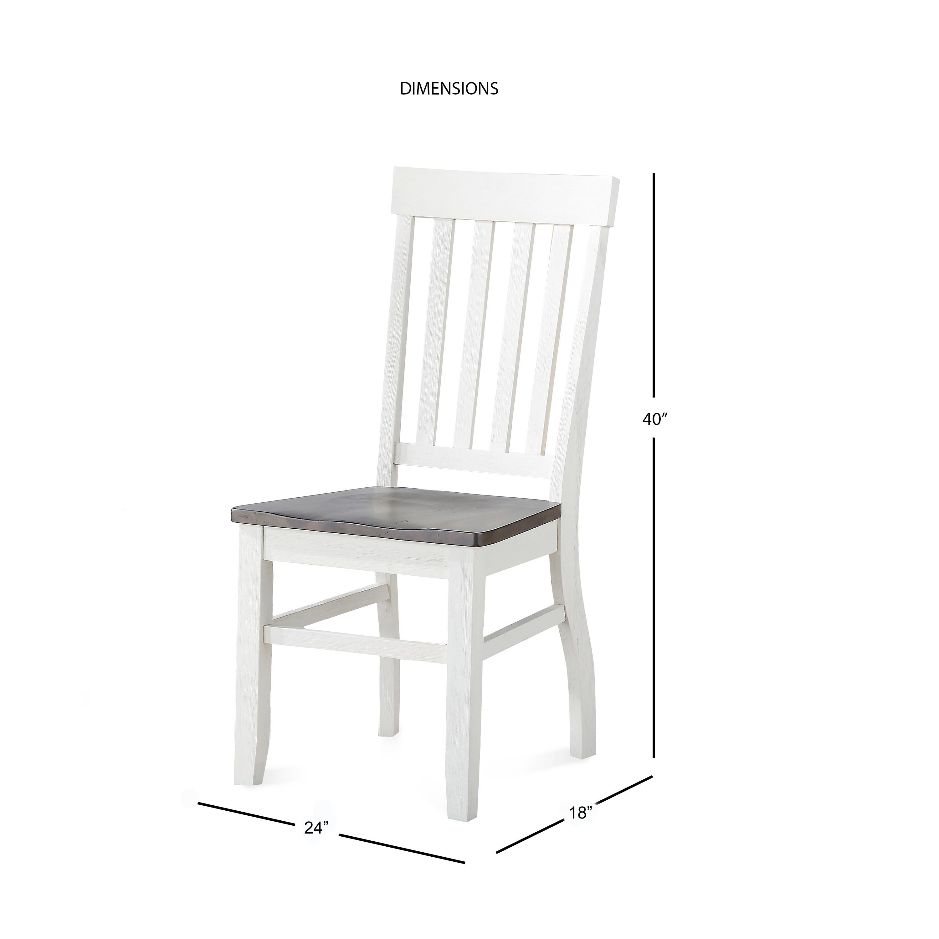 Chaise d'appoint en bois de ferme Steve Silver Crestwood (lot de 2)