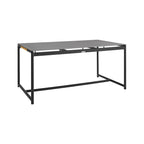 Ensemble de salle à manger d'extérieur Crown 5 pièces en aluminium et teck avec tissu gris