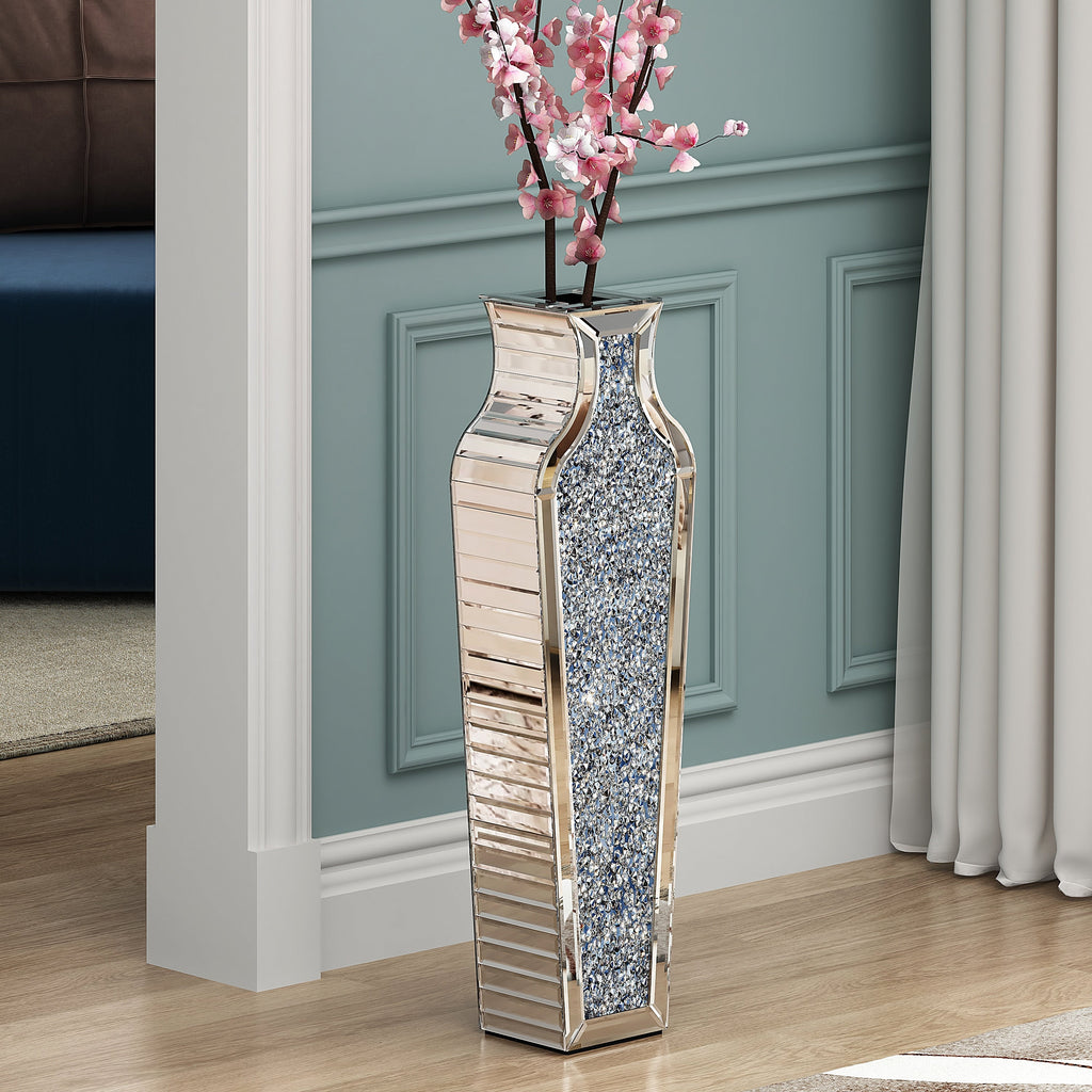 Grand vase de sol en diamant concassé