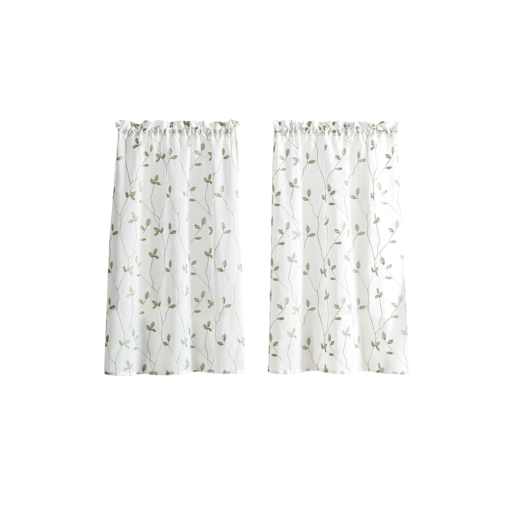Collection de rideaux à cantonnière et à volants en broderie botanique Curtainworks