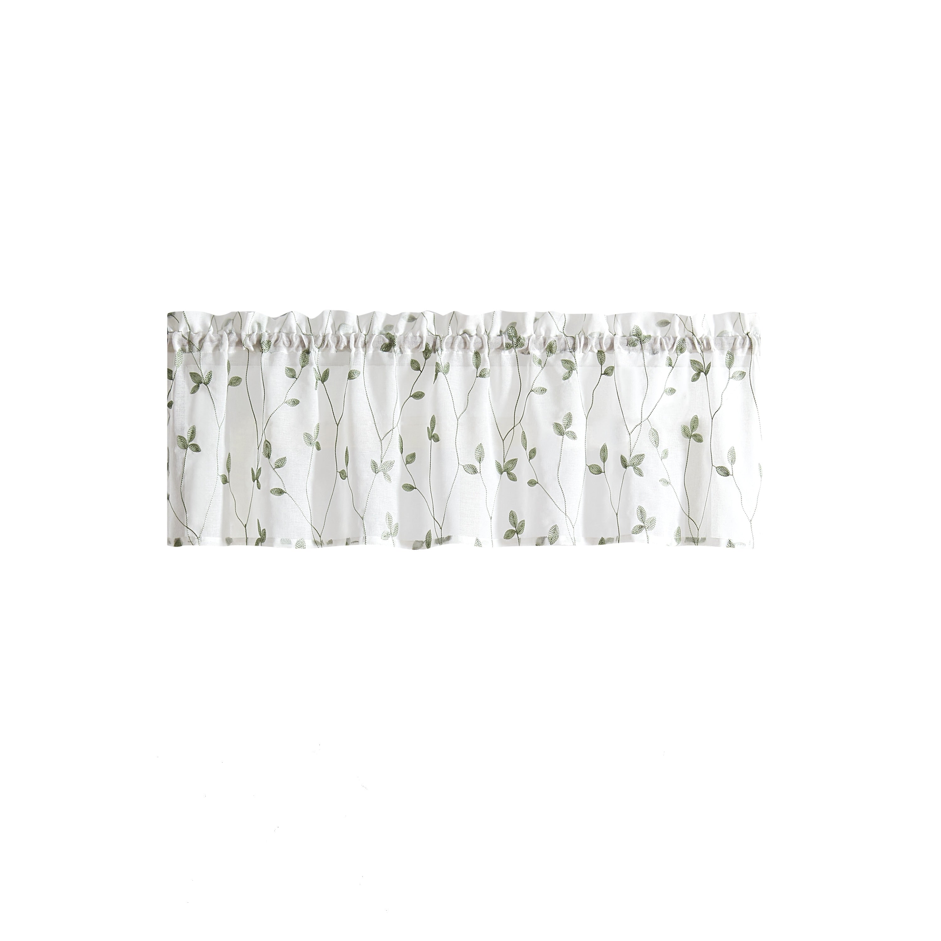 Collection de rideaux à cantonnière et à volants en broderie botanique Curtainworks