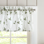 Collection de rideaux à cantonnière et à volants en broderie botanique Curtainworks