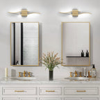 Applique murale linéaire à DEL Curve à intensité variable de 23,6 po de largeur pour meuble-lavabo de salle de bain, lumière froide/chaude
