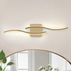 Applique murale linéaire à DEL Curve à intensité variable de 23,6 po de largeur pour meuble-lavabo de salle de bain, lumière froide/chaude