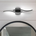 Applique murale linéaire à DEL Curve à intensité variable de 23,6 po de largeur pour meuble-lavabo de salle de bain, lumière froide/chaude