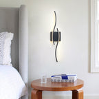 Applique murale linéaire à DEL Curve à intensité variable de 23,6 po de largeur pour meuble-lavabo de salle de bain, lumière froide/chaude