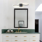 Applique murale linéaire à DEL Curve à intensité variable de 23,6 po de largeur pour meuble-lavabo de salle de bain, lumière froide/chaude