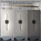 Applique murale linéaire à DEL Curve à intensité variable de 23,6 po de largeur pour meuble-lavabo de salle de bain, lumière froide/chaude