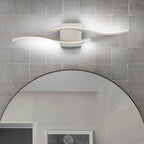 Applique murale linéaire à DEL Curve à intensité variable de 23,6 po de largeur pour meuble-lavabo de salle de bain, lumière froide/chaude