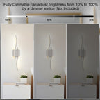 Applique murale linéaire à DEL Curve à intensité variable de 23,6 po de largeur pour meuble-lavabo de salle de bain, lumière froide/chaude