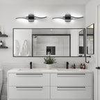 Applique murale linéaire à DEL Curve à intensité variable de 23,6 po de largeur pour meuble-lavabo de salle de bain, lumière froide/chaude