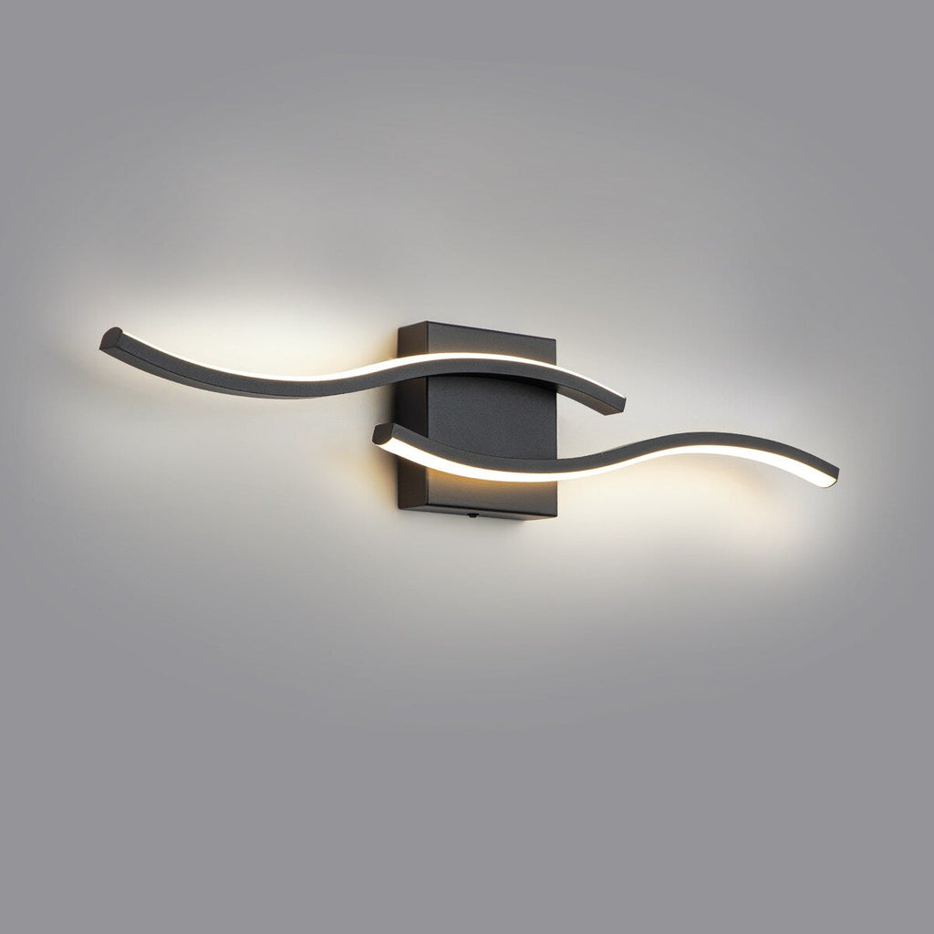Applique murale linéaire à DEL Curve à intensité variable de 23,6 po de largeur pour meuble-lavabo de salle de bain, lumière froide/chaude