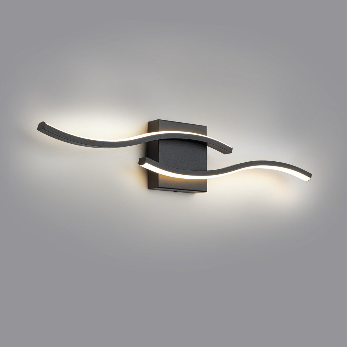 Applique murale linéaire à DEL Curve à intensité variable de 23,6 po de largeur pour meuble-lavabo de salle de bain, lumière froide/chaude