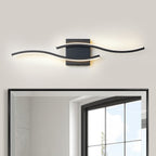 Applique murale linéaire à DEL Curve à intensité variable de 23,6 po de largeur pour meuble-lavabo de salle de bain, lumière froide/chaude
