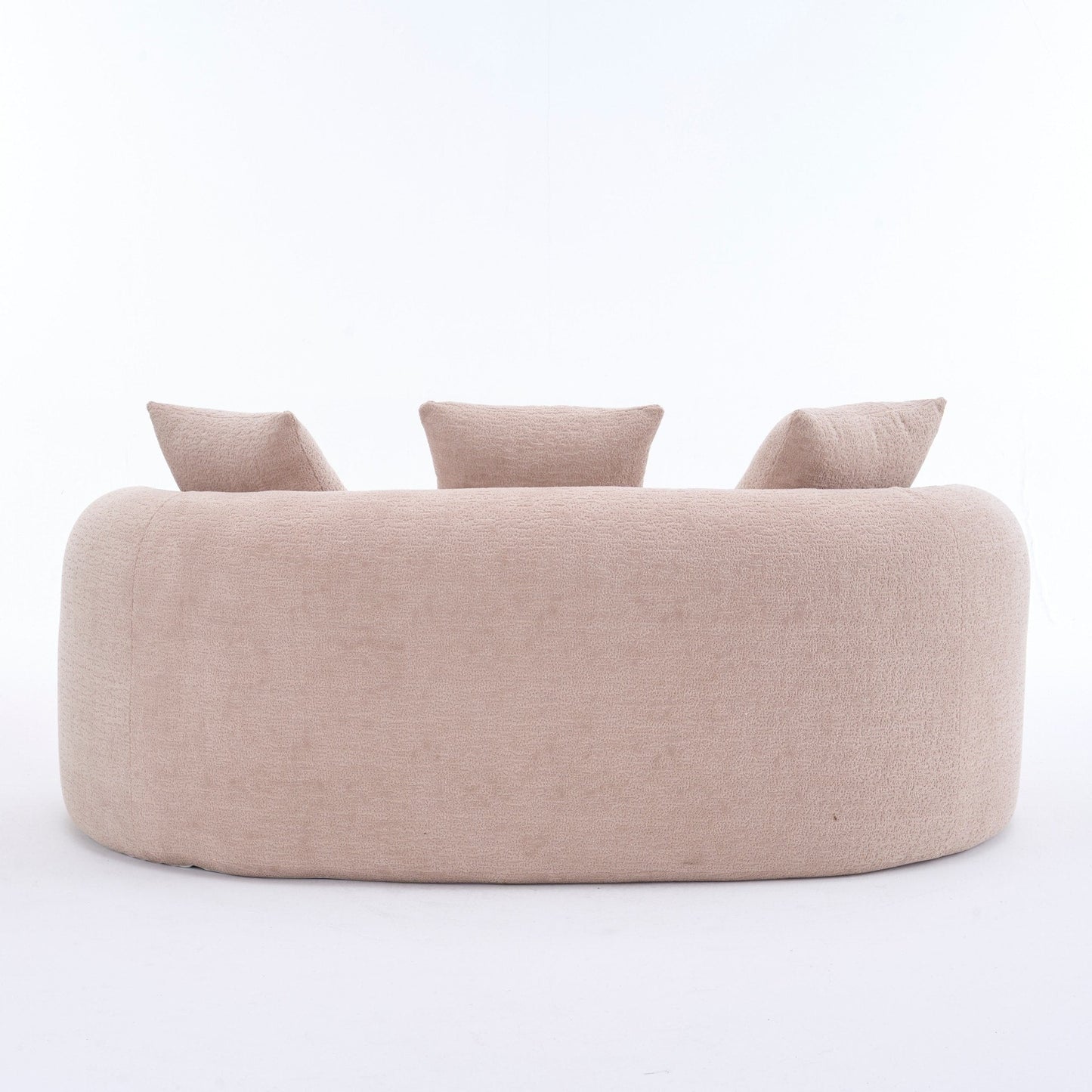 Canapé causeuse incurvé en éponge de compression 30D, tissu chenille, sans assemblage