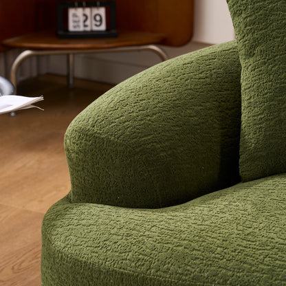 Canapé causeuse incurvé en éponge de compression 30D, tissu chenille, sans assemblage