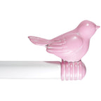 Tringle à rideau décorative réglable et design avec embout d'oiseau mignon