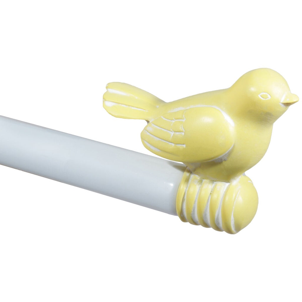 Tringle à rideau décorative réglable et design avec embout d'oiseau mignon