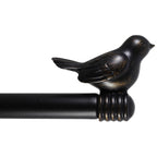 Tringle à rideau décorative réglable et design avec embout d'oiseau mignon
