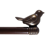 Tringle à rideau décorative réglable et design avec embout d'oiseau mignon