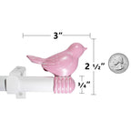 Tringle à rideau décorative réglable et design avec embout d'oiseau mignon