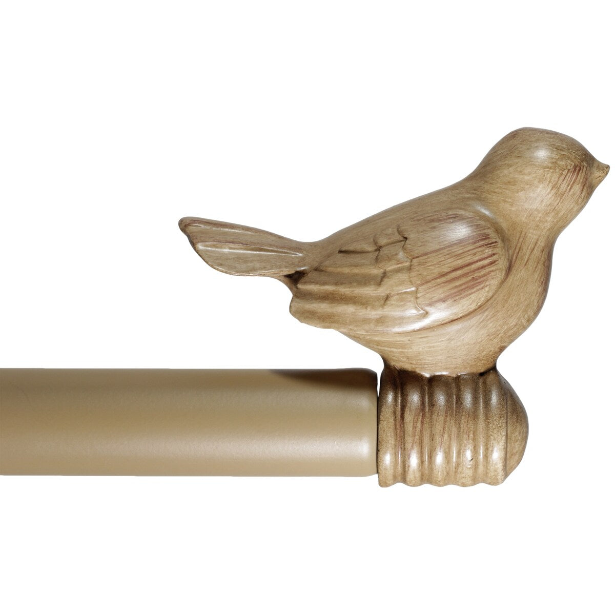 Tringle à rideau décorative réglable et design avec embout d'oiseau mignon